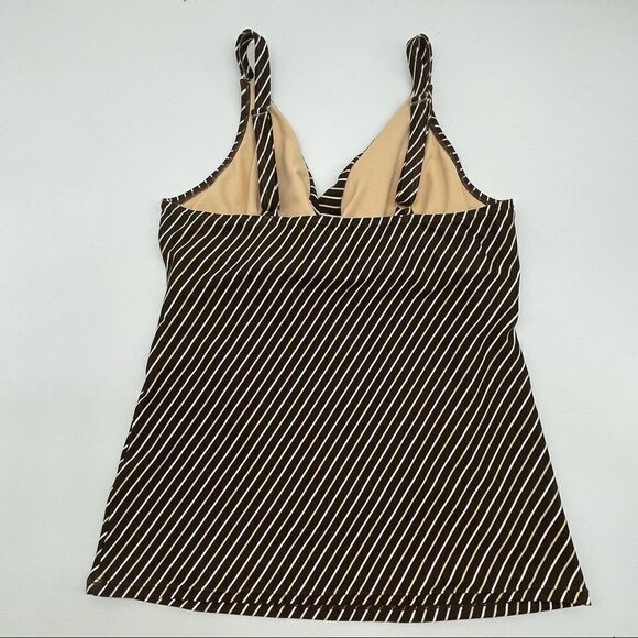 Modbe Swim Retro Twisted Tankini Top Sz L - Picture 3 of 10